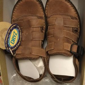 BORN GILA Sandals Leather DRYZ 8M/EUR39 Tan NIB